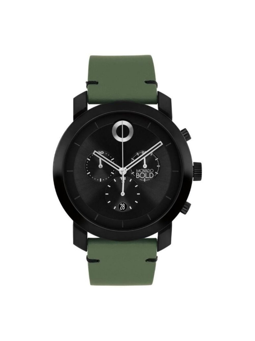 NWT Movado Impulse Chronograph Quartz Black Dial Men's Watch